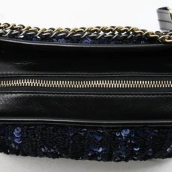 Chanel Sequin and Leather Small Gabrielle Hobo Bag Blue/Black - 26573944 - Picture 10 of 16